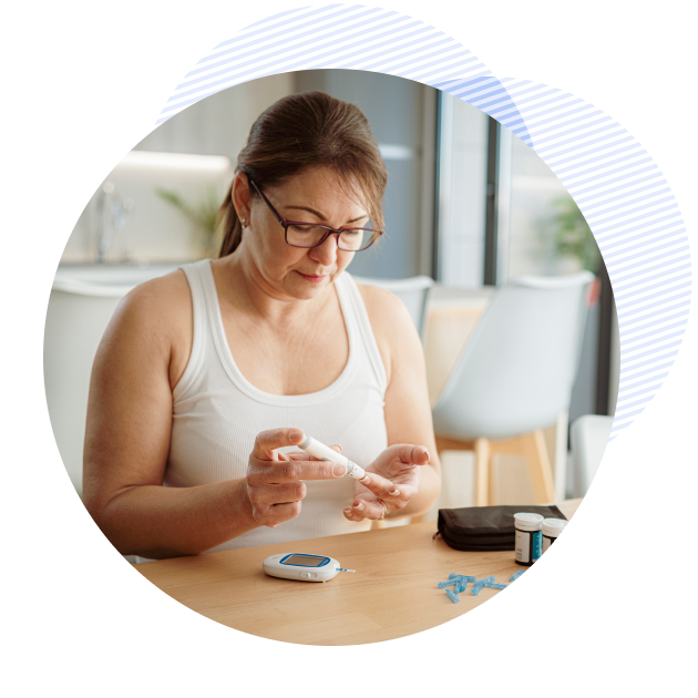 female patient taking her meds