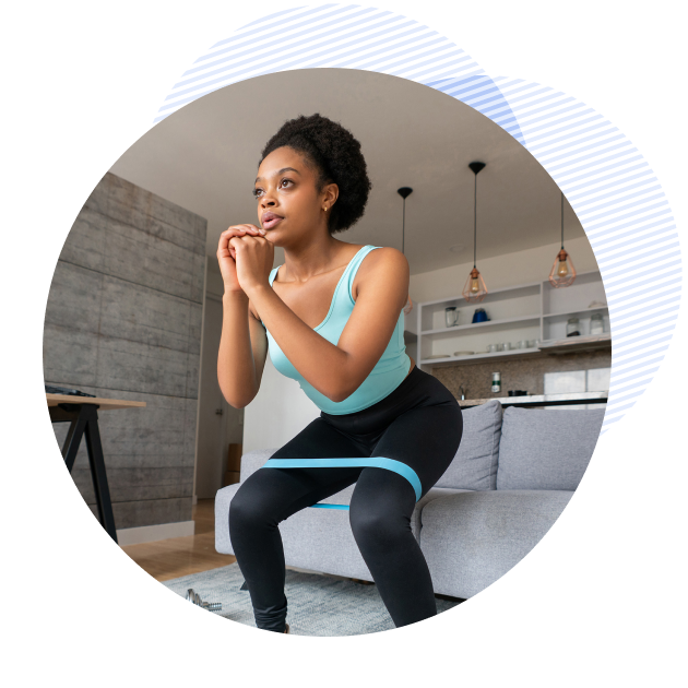 member is exercising online