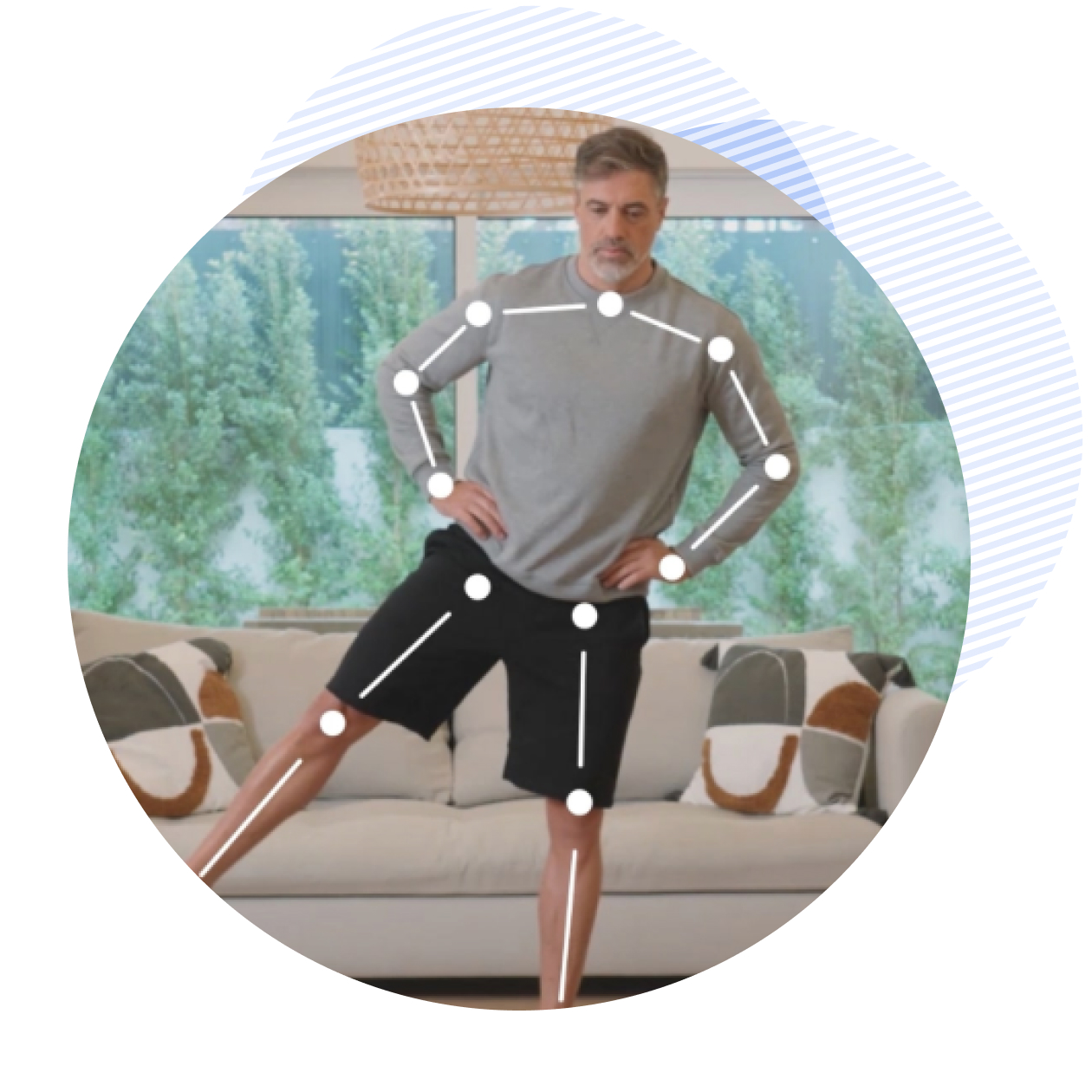 man exercising at home - chronic care